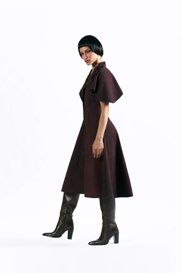 Merlot Muse Cape Dress