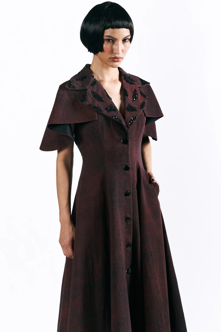 Merlot Muse Cape Dress