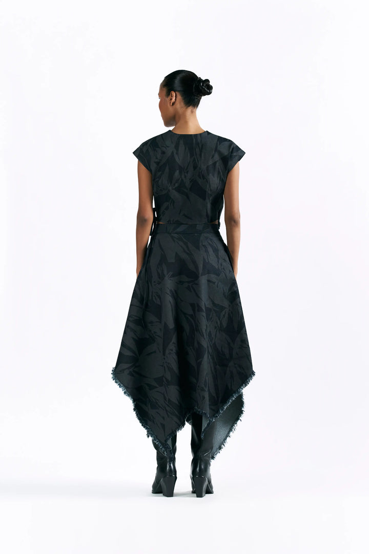 Etched Blossom Handkerchief Skirt