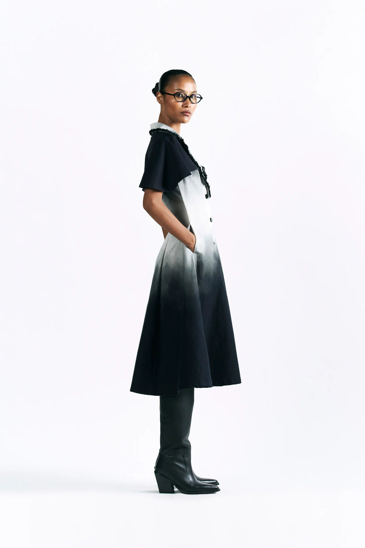 Midnight Wash Cape Dress