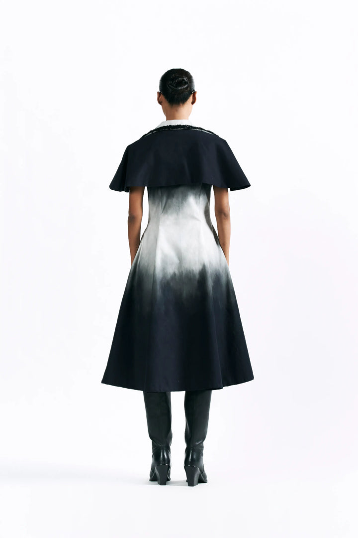 Midnight Wash Cape Dress