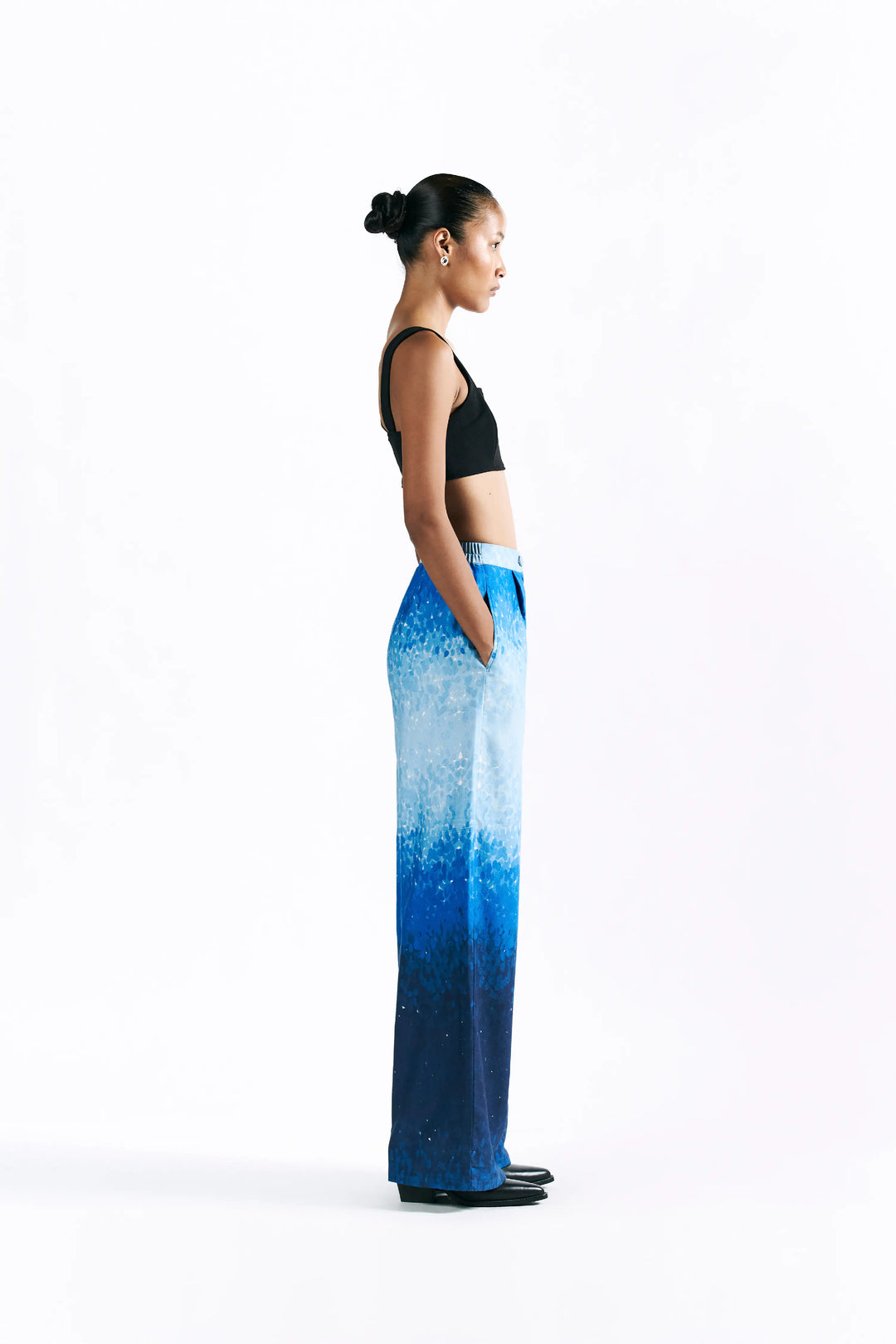 Mosaic Cobalt Straight Trousers