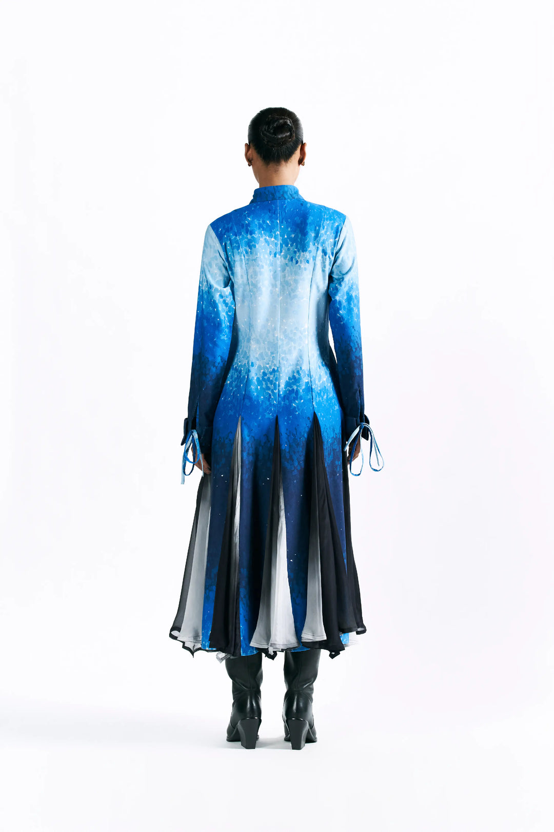 Mosaic Cobalt Midi Shirt Dress