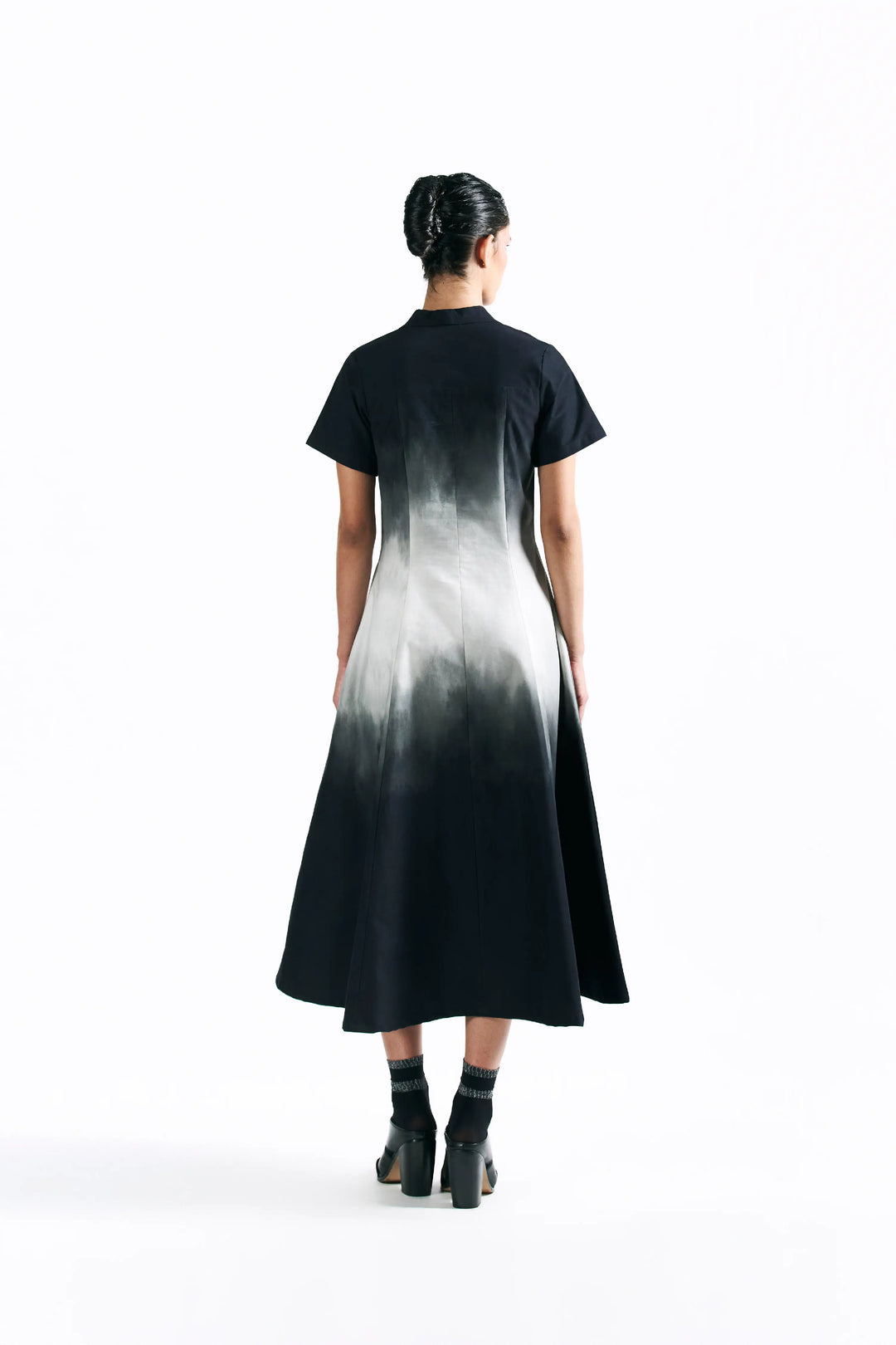 Midnight Wash Belted Midi Dress