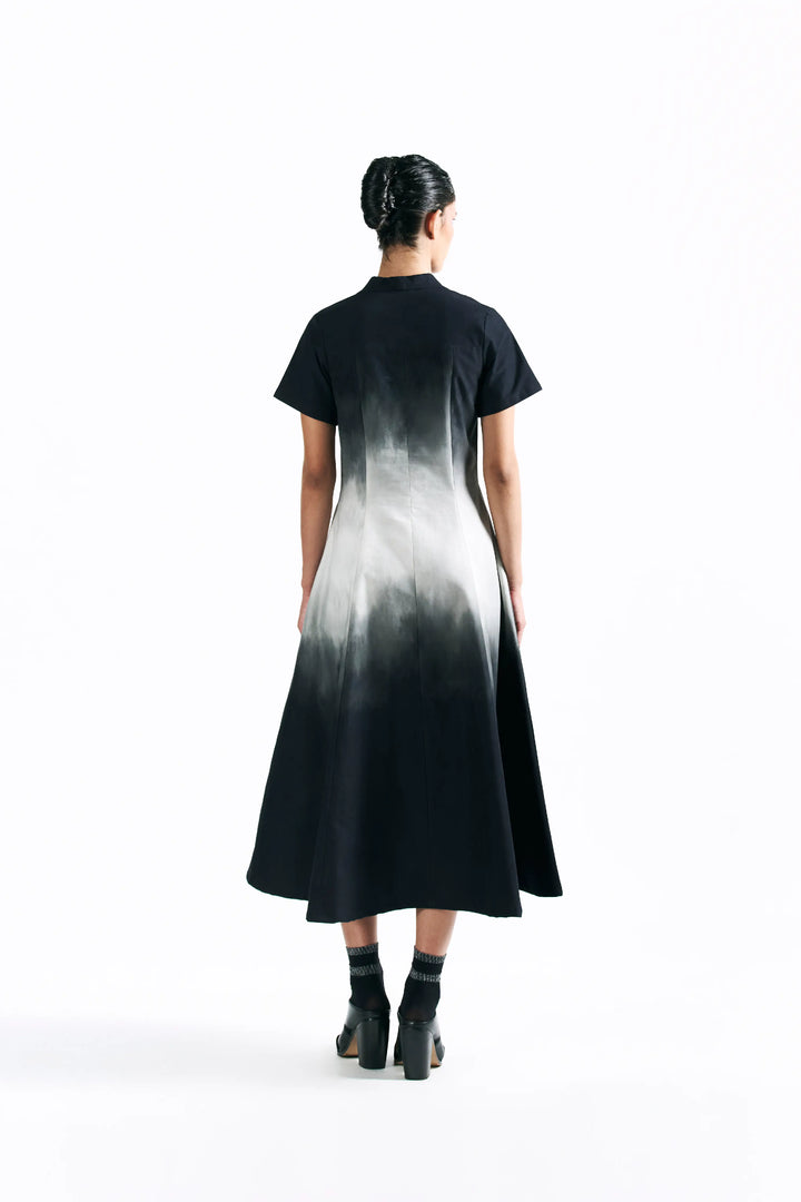 Midnight Wash Belted Midi Dress