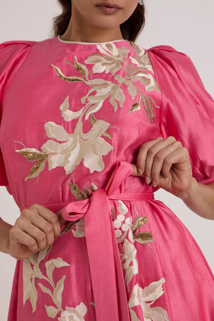 Jay Pink Bellini Midi Dress