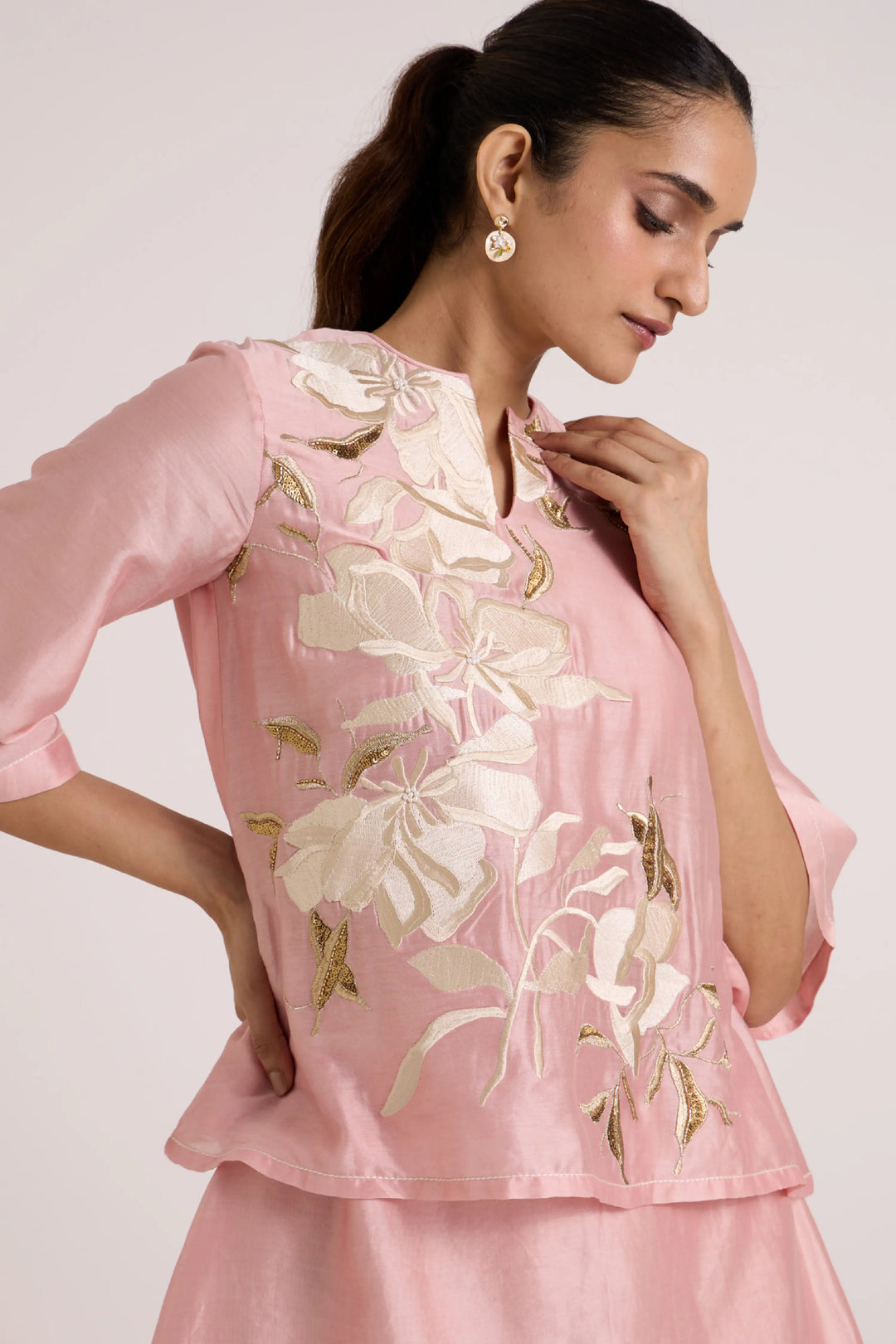 Ice Pink Quinn Terraced Dress