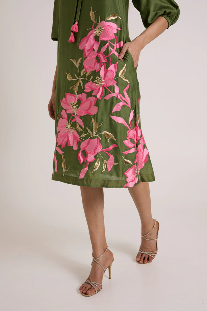 Olive Green Vinny - Brunch Day Dress