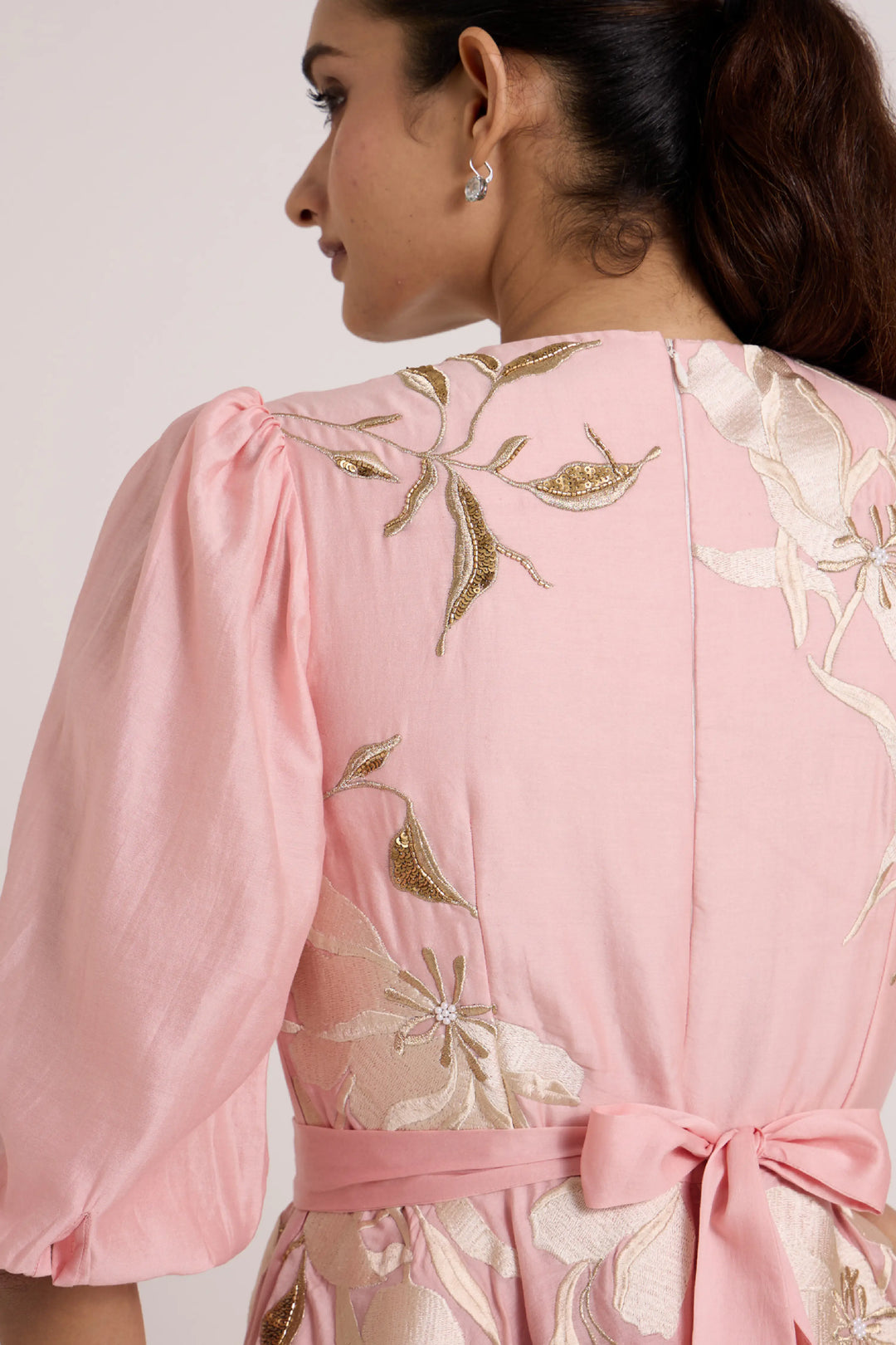 Ice Pink Saira Circular Midi Dress