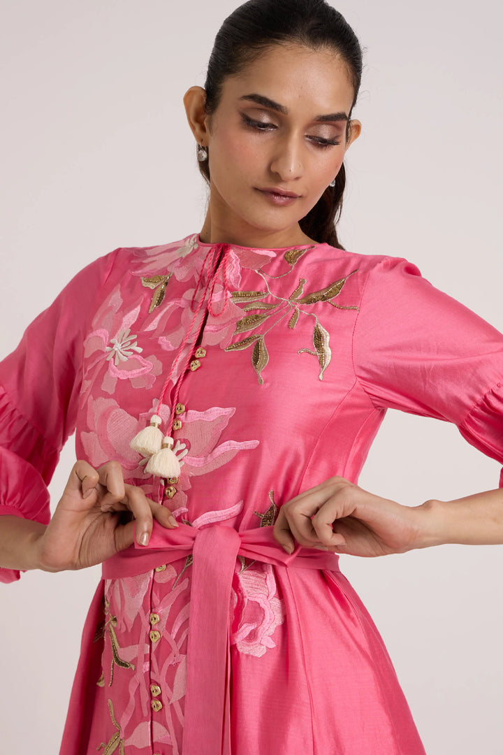 Jay Pink Delphi Midi Dress