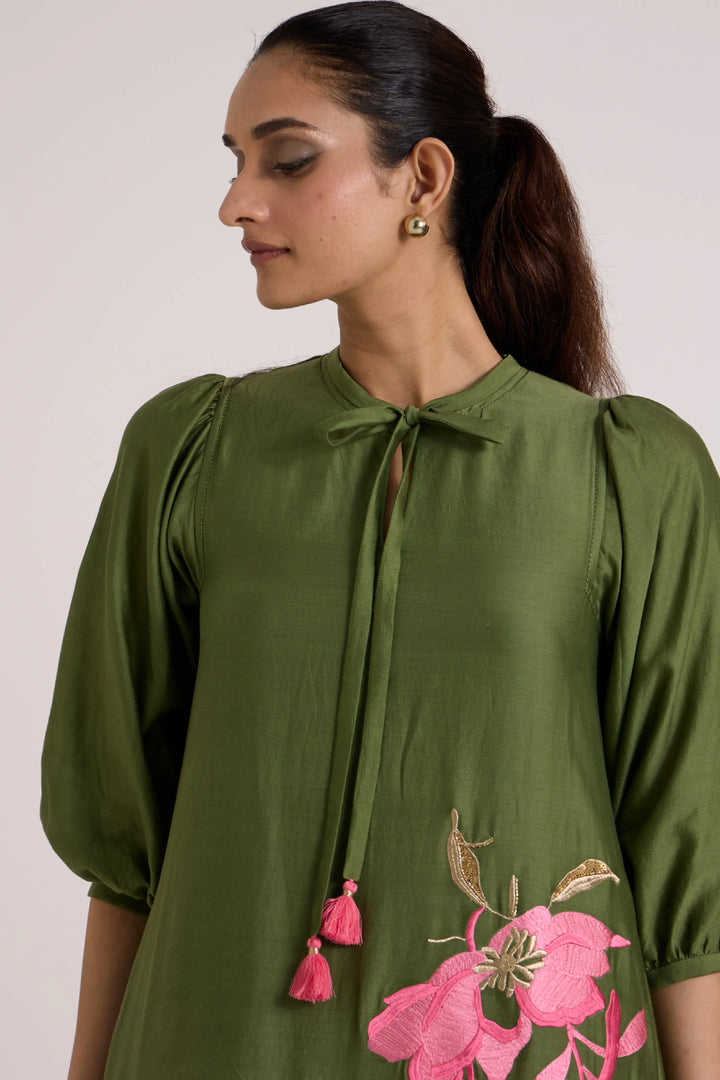 Olive Green Vinny - Brunch Day Dress