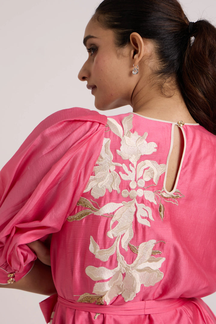 Jay Pink Bellini Midi Dress
