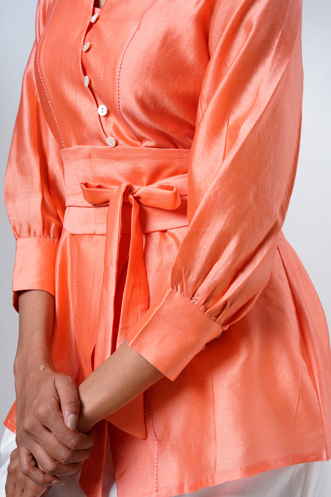 Nella-coral-breeze-wrap-top-denim-skirt