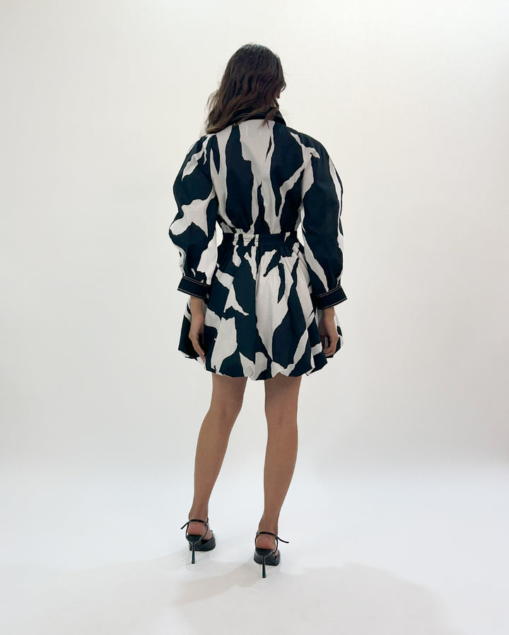 Stream cup zip dress