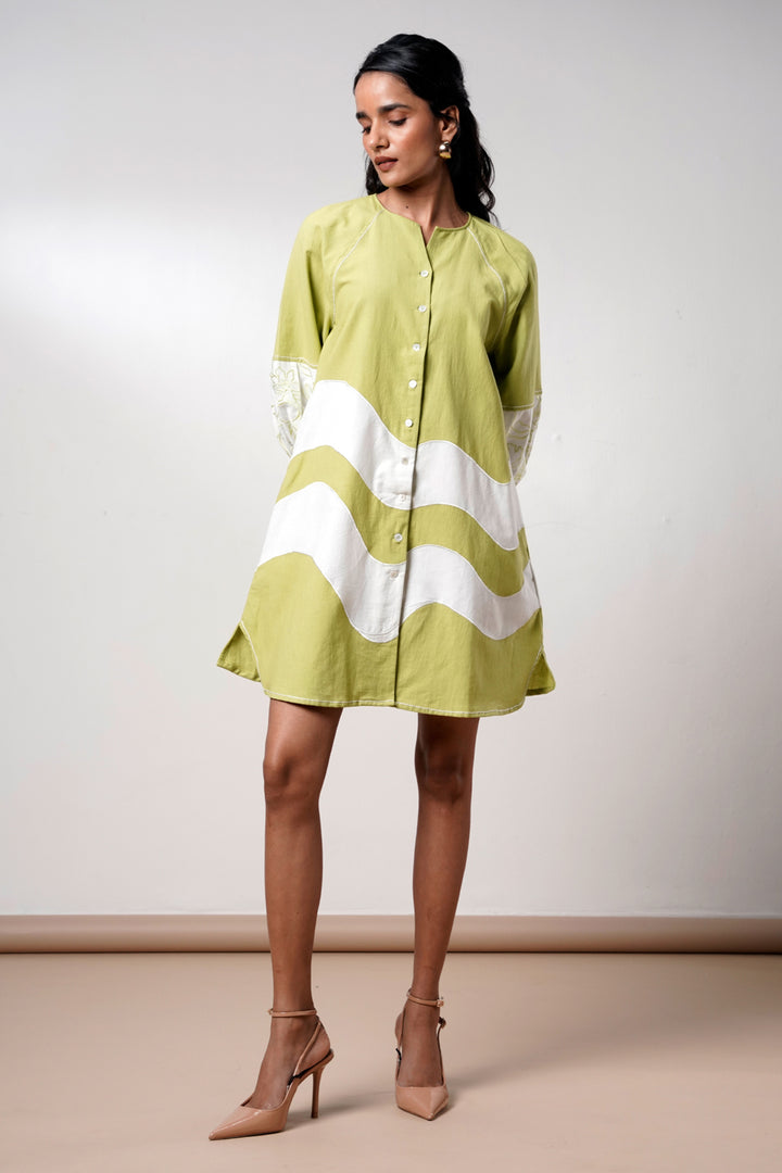 Hope-olive-bloom-Short dress