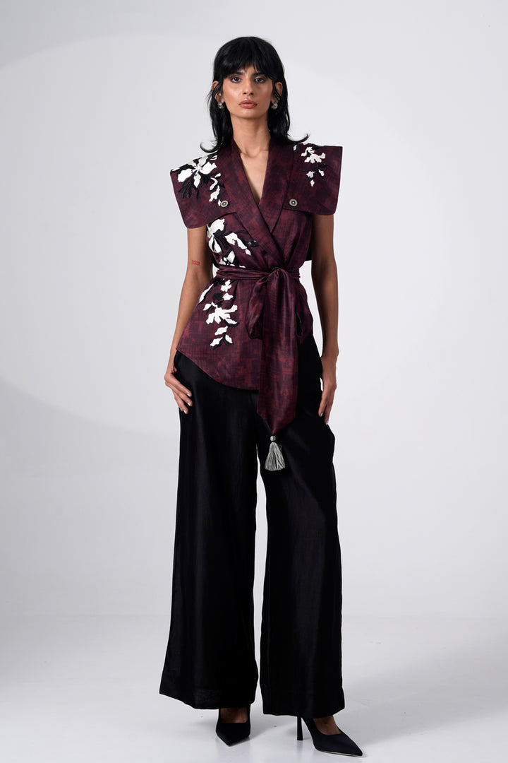 NORMAN & RORY - SAFARI JACKET WITH WIDE LEG PANT