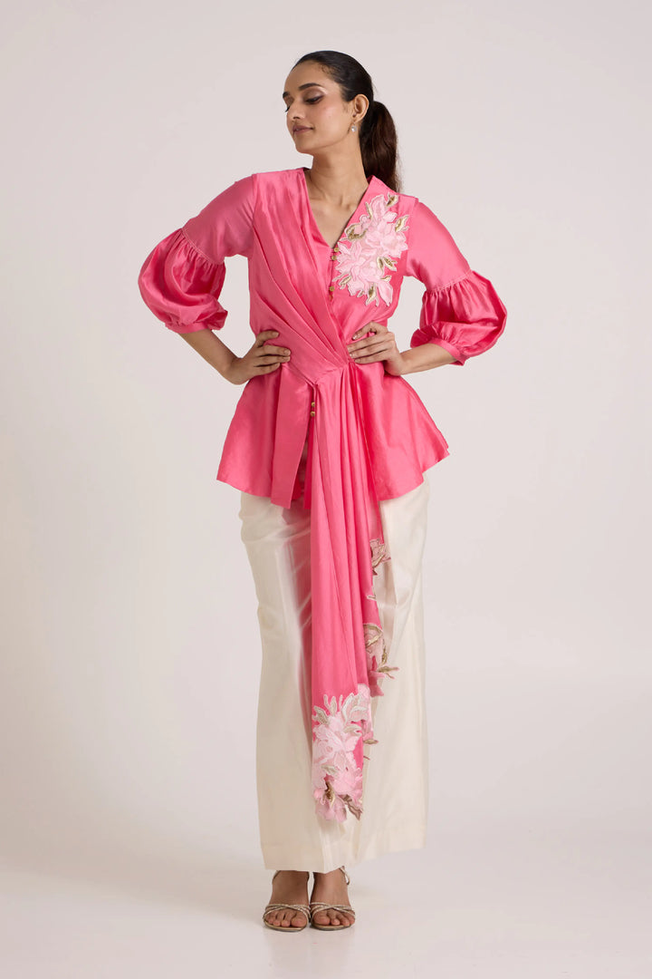 Jay Pink Velan Top + Pant