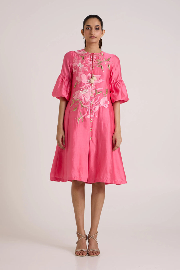 Jay Pink Delphi Midi Dress