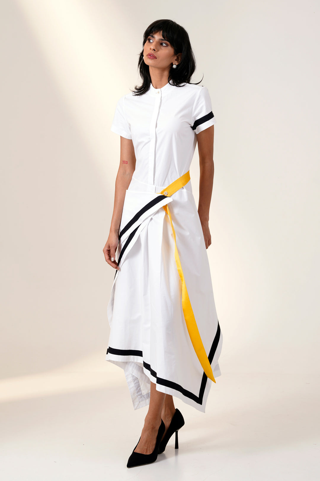 BLANCA - DRAPE SHIRT DRESS
