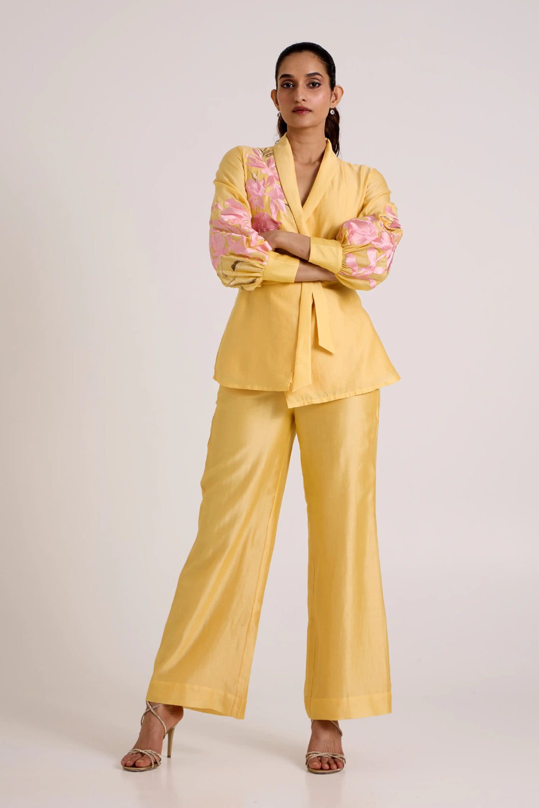 Butter Yellow Alfie - Obi Belt Blazer Set