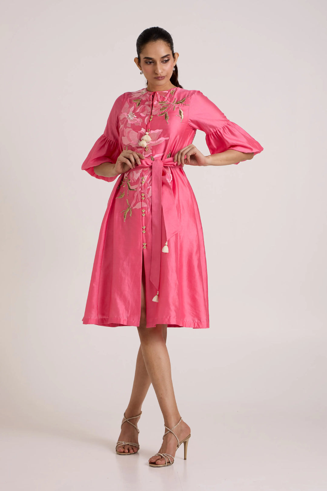 Jay Pink Delphi Midi Dress