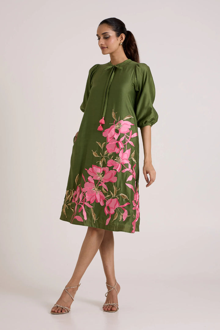 Olive Green Vinny - Brunch Day Dress