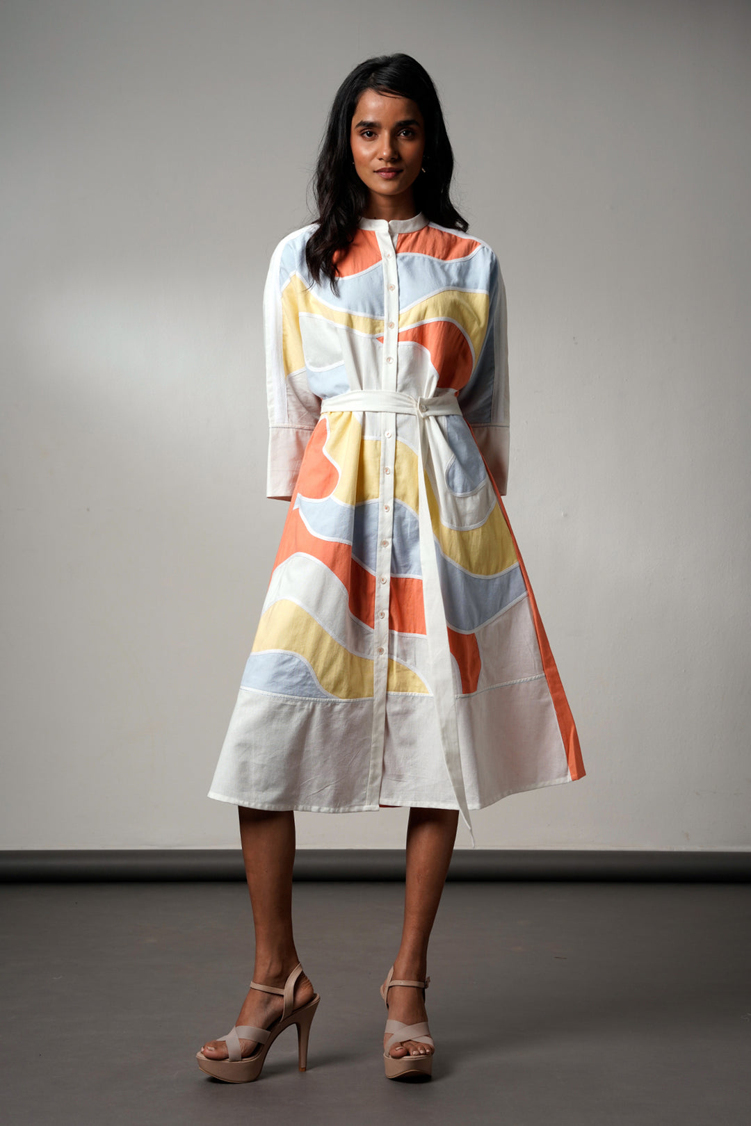 Morado-brushstroke-midi-dress