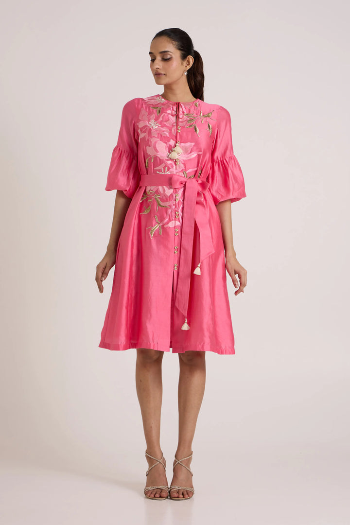 Jay Pink Delphi Midi Dress