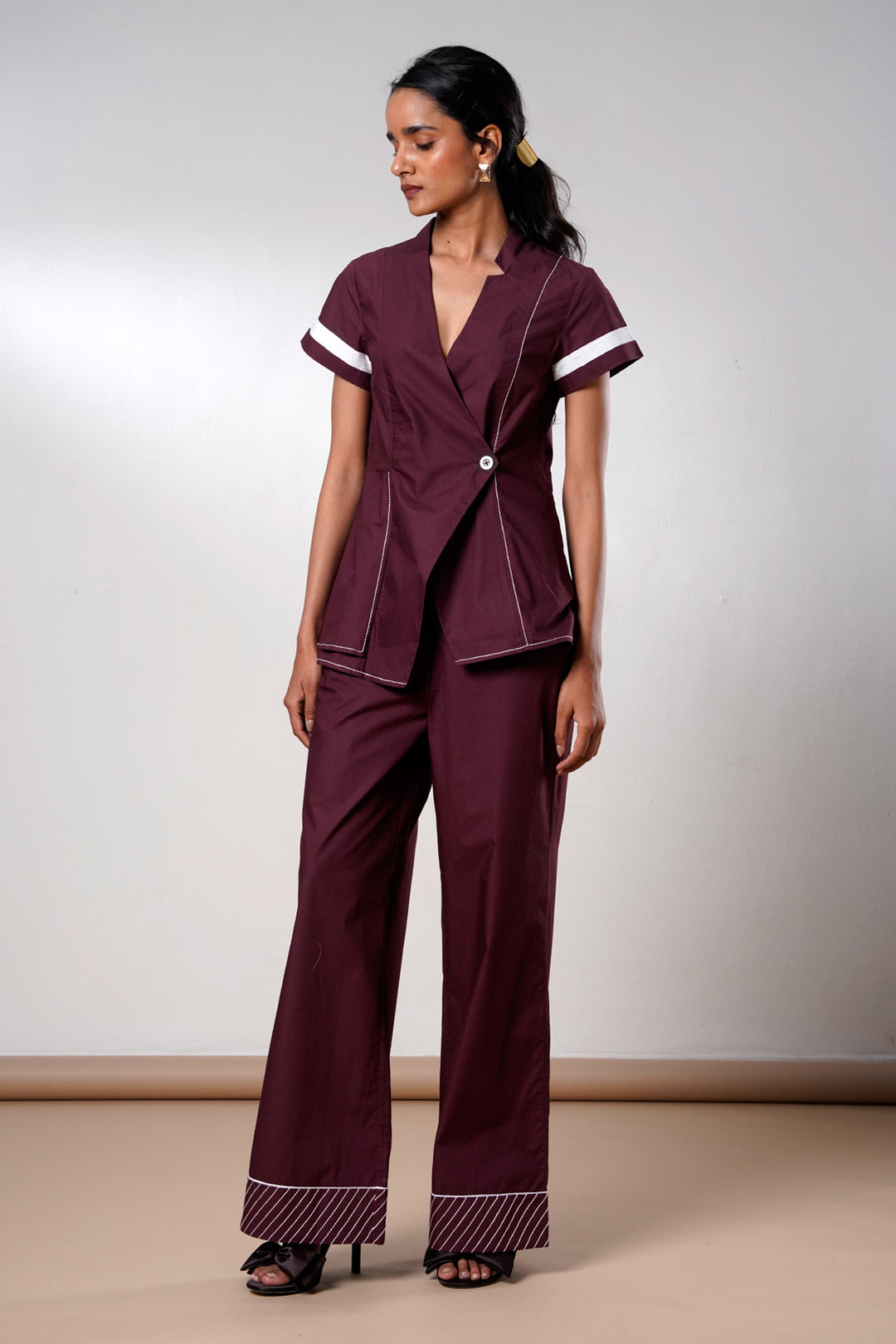 Brandy – Fold and Flow Wrap Top with Pants