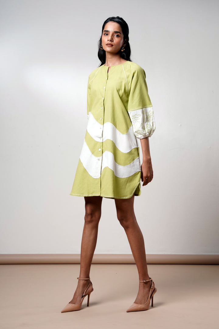 Hope-olive-bloom-Short dress