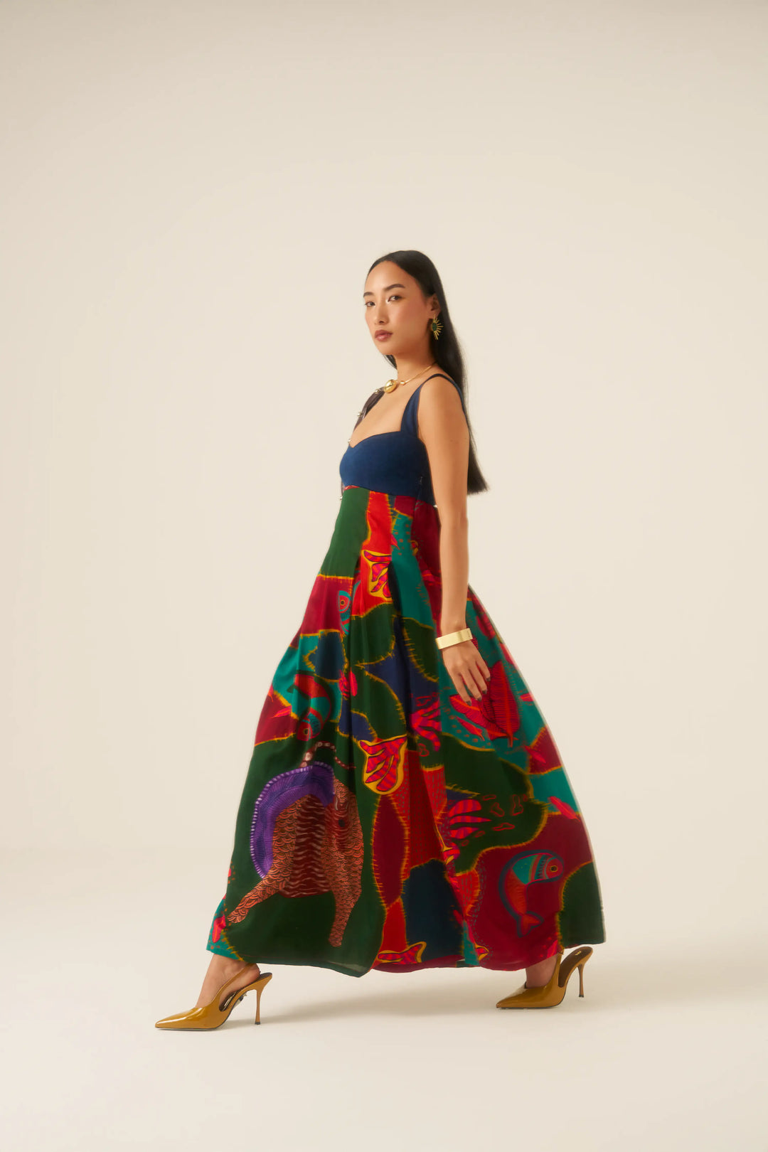 Forest Mosaic Maxi Dress