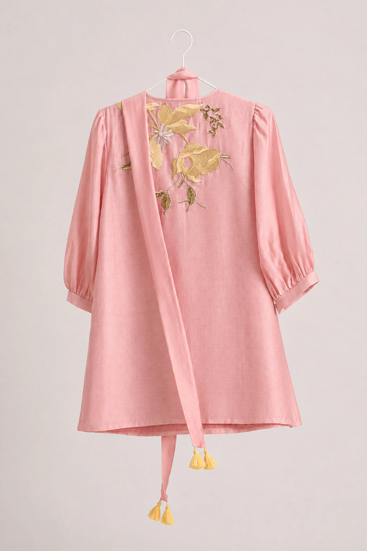 Ice Pink Lysha - Sleek Scarf Evening Top + Pants