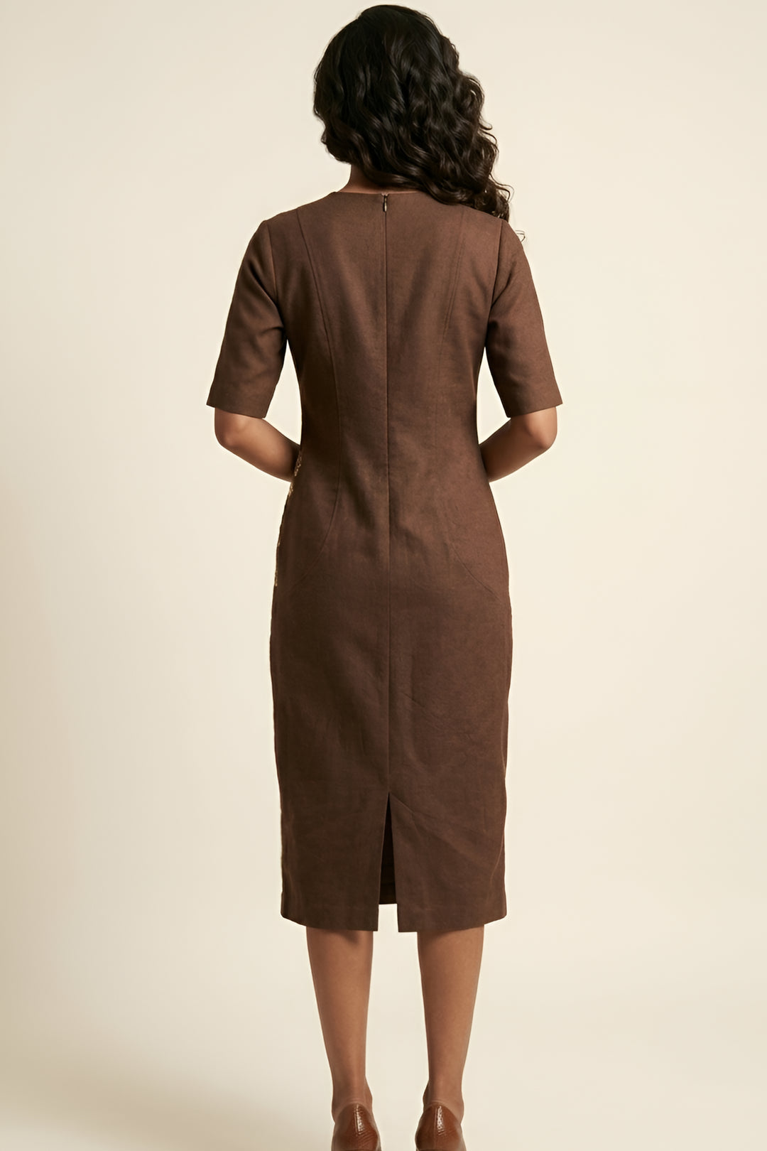 Dragon Bodycon Dress Brown