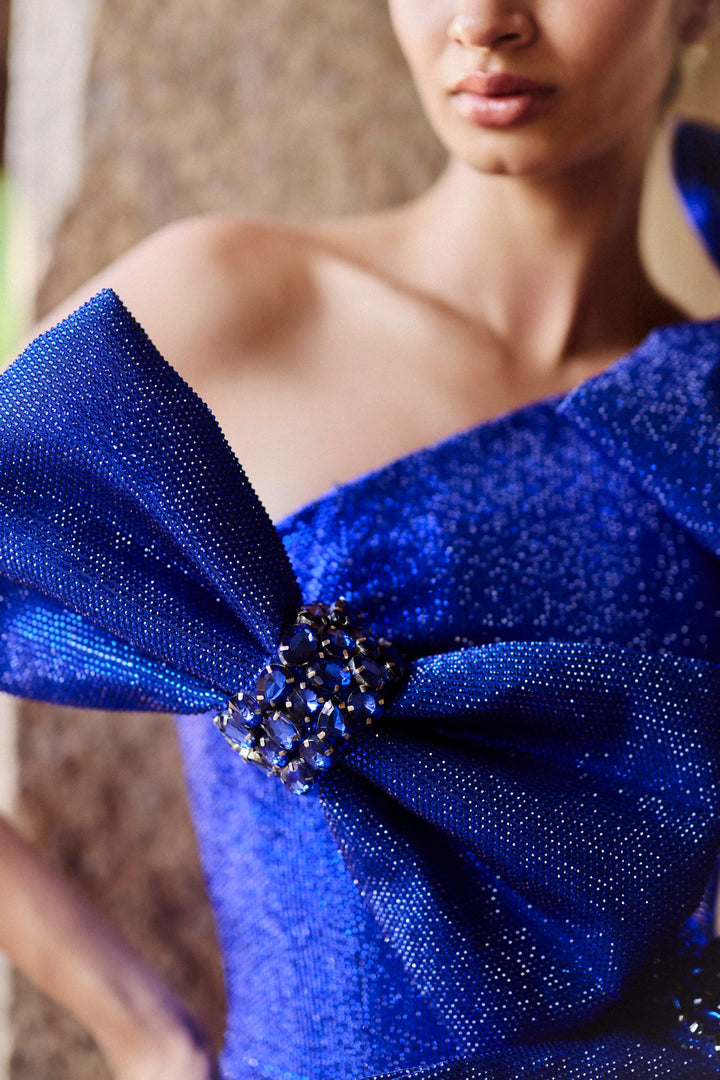 Neelim blue bow dress