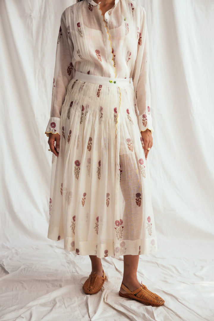 Kulfi Pleated Skirt