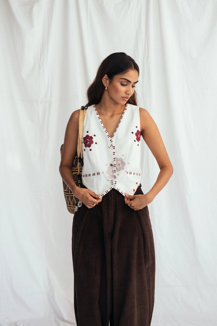 Thandai Corduroy Waistcoat