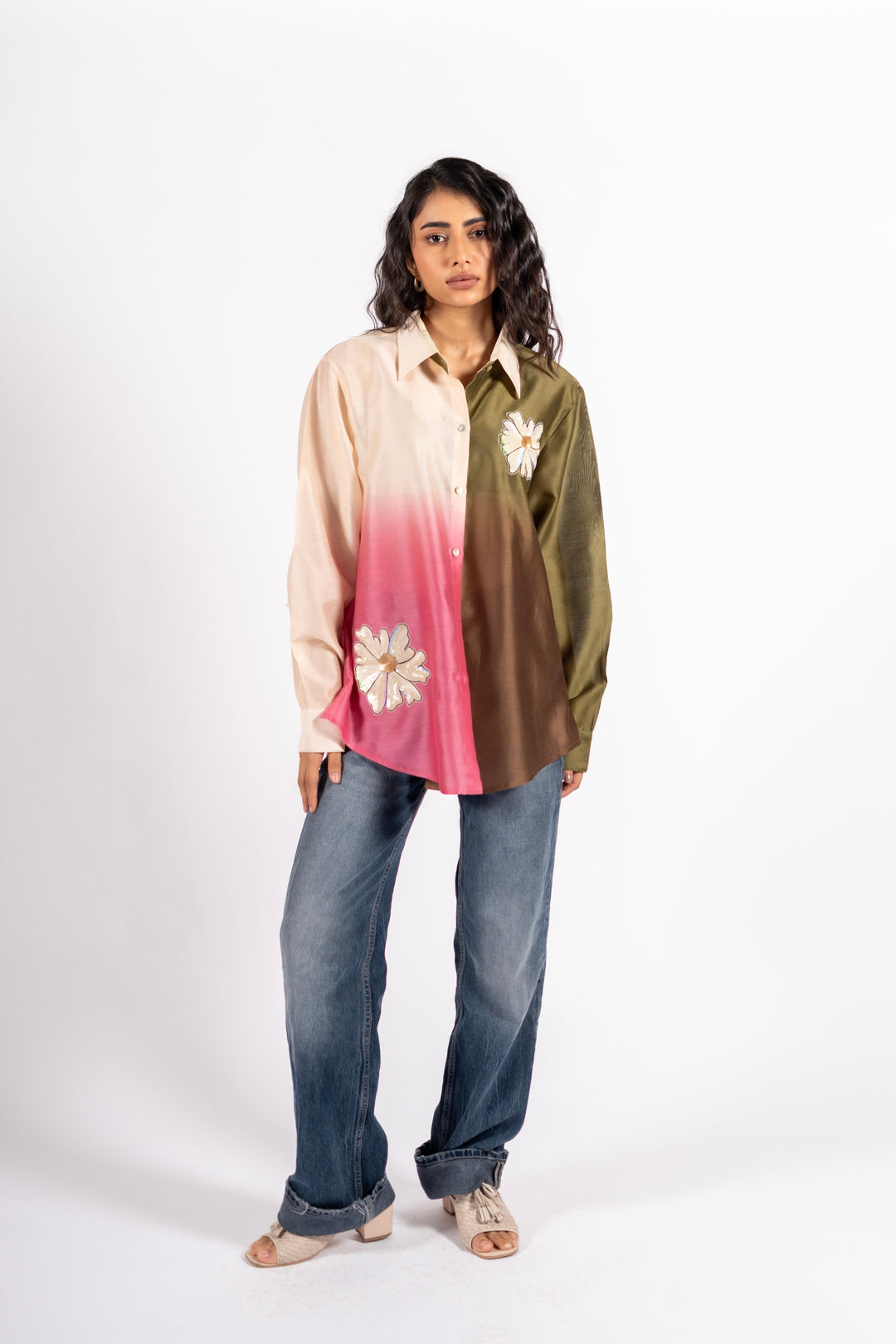 Walker Shirt Multi Khakhi Pink