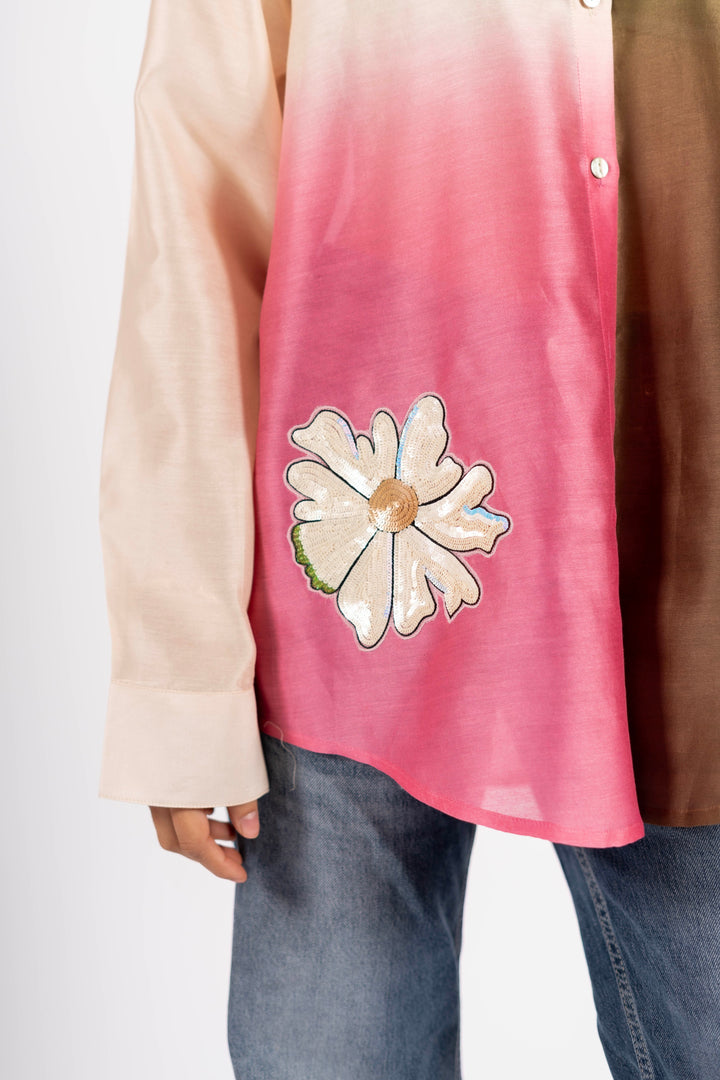 Walker Shirt Multi Khakhi Pink