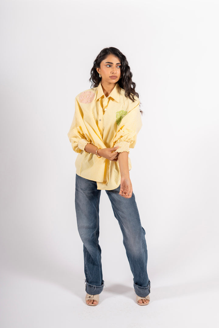 Lily Shirt Yellow Checks