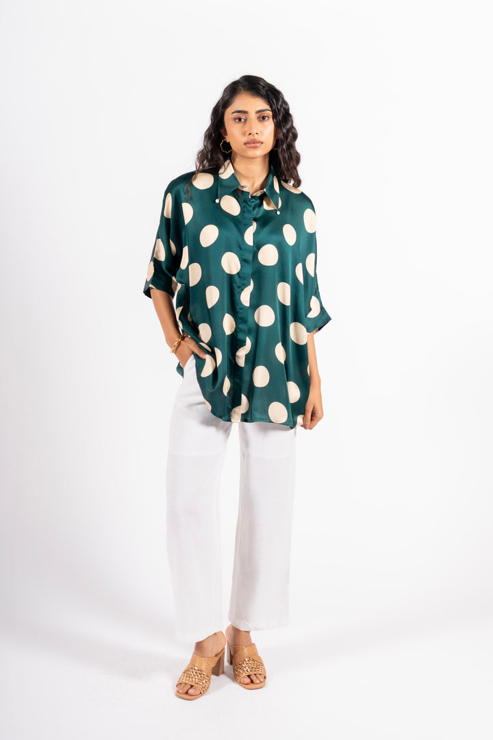Moondust Shirt Polka Green