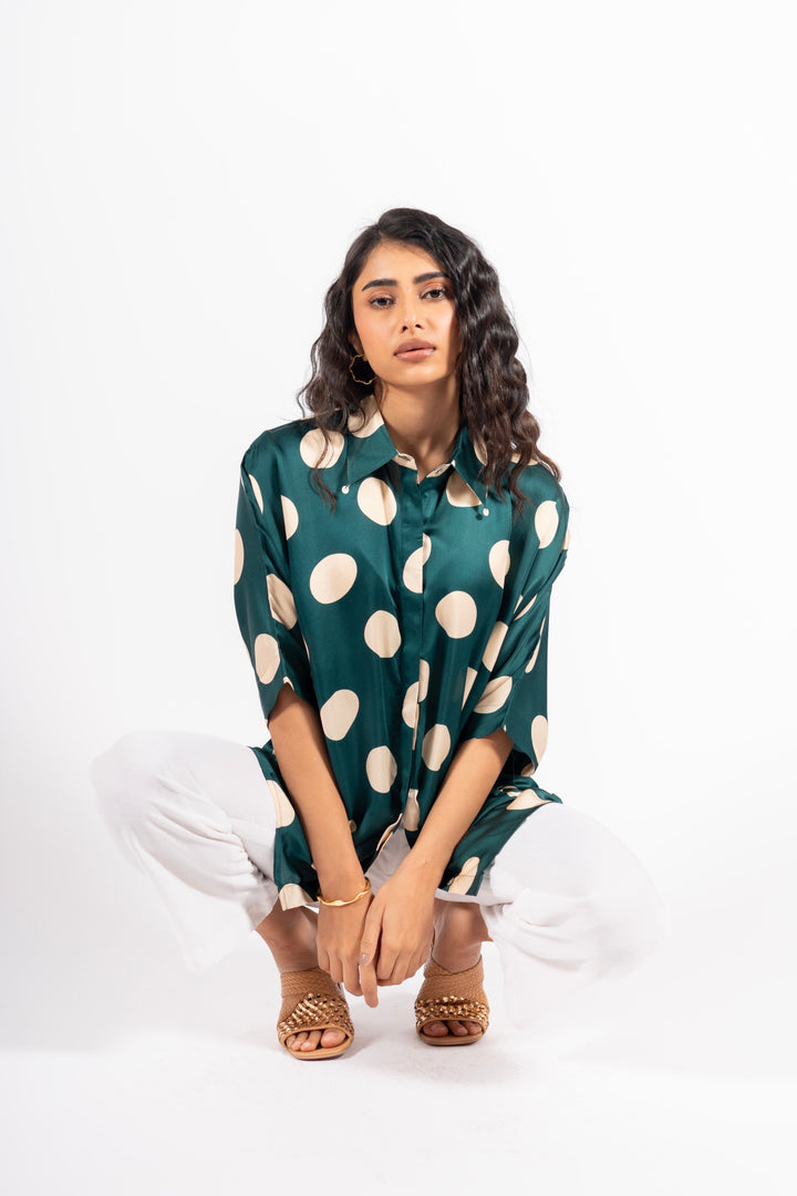 Moondust Shirt Polka Green