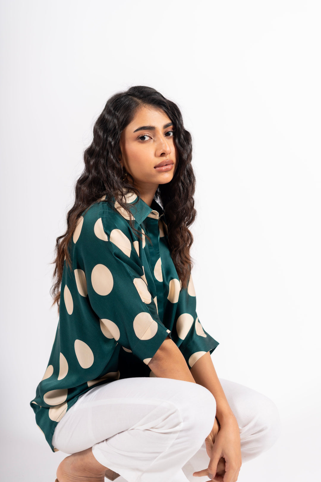 Moondust Shirt Polka Green