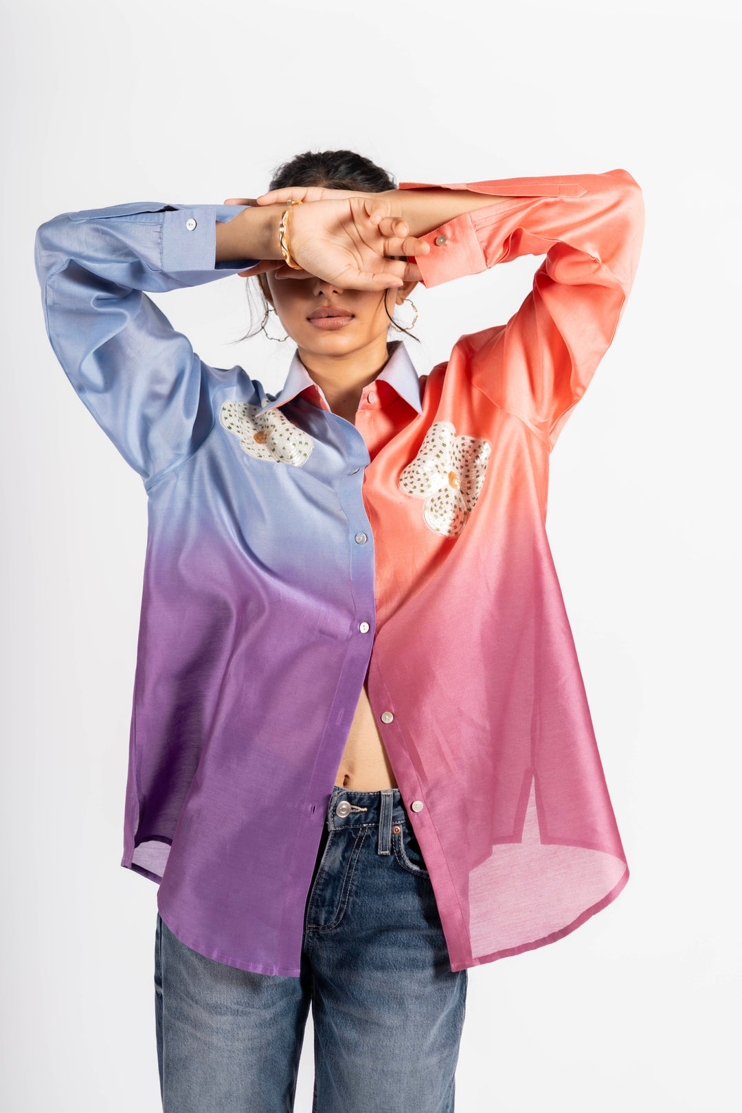 Walker Shirt Multi Violet Blue