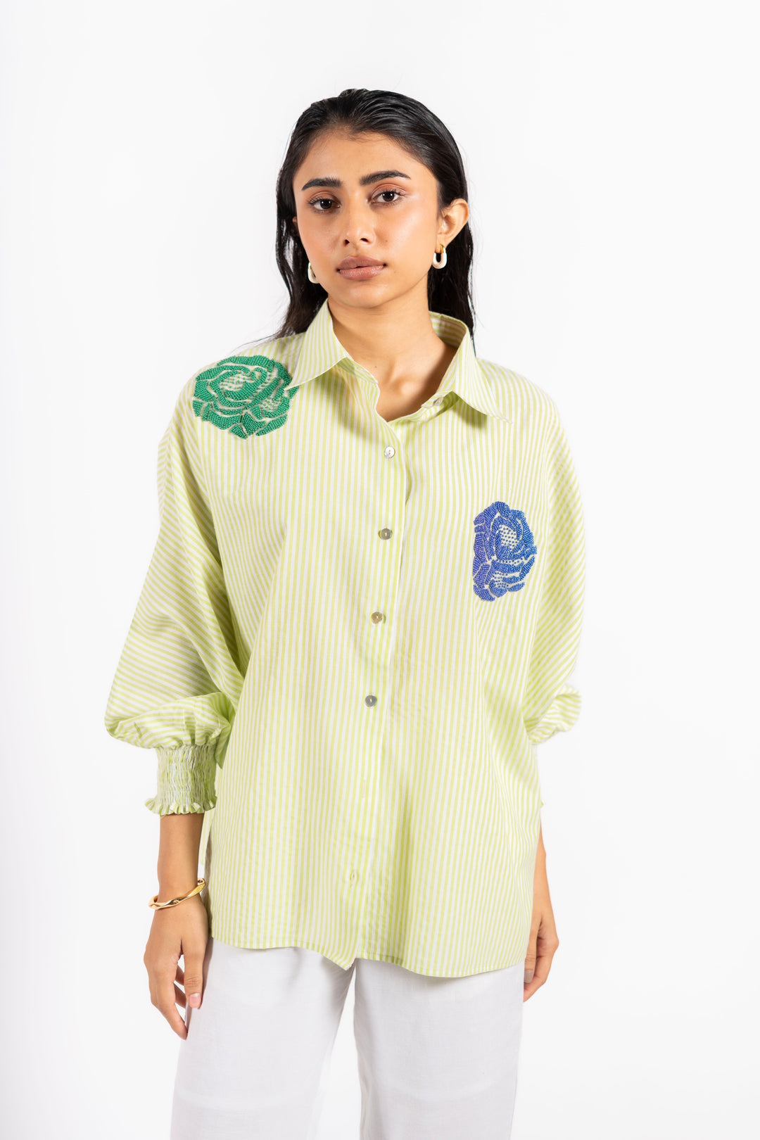 Lily Shirt Green Checks