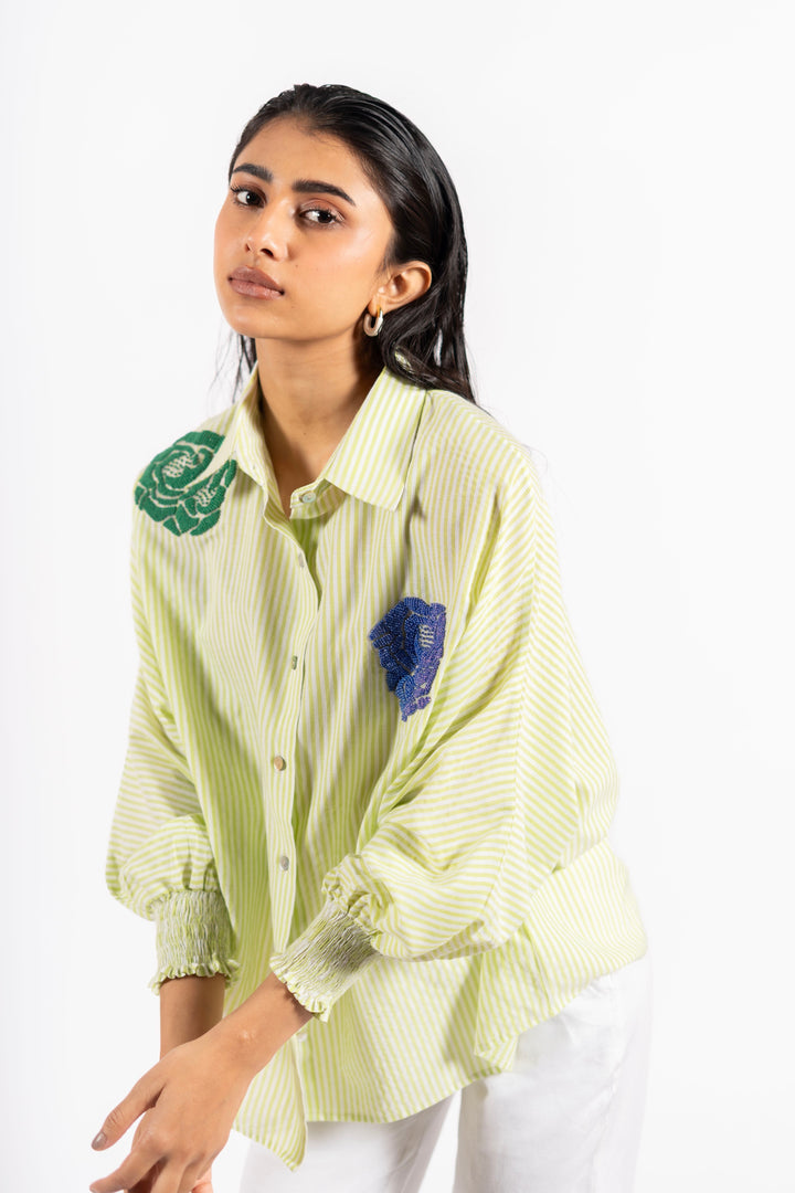 Lily Shirt Green Checks