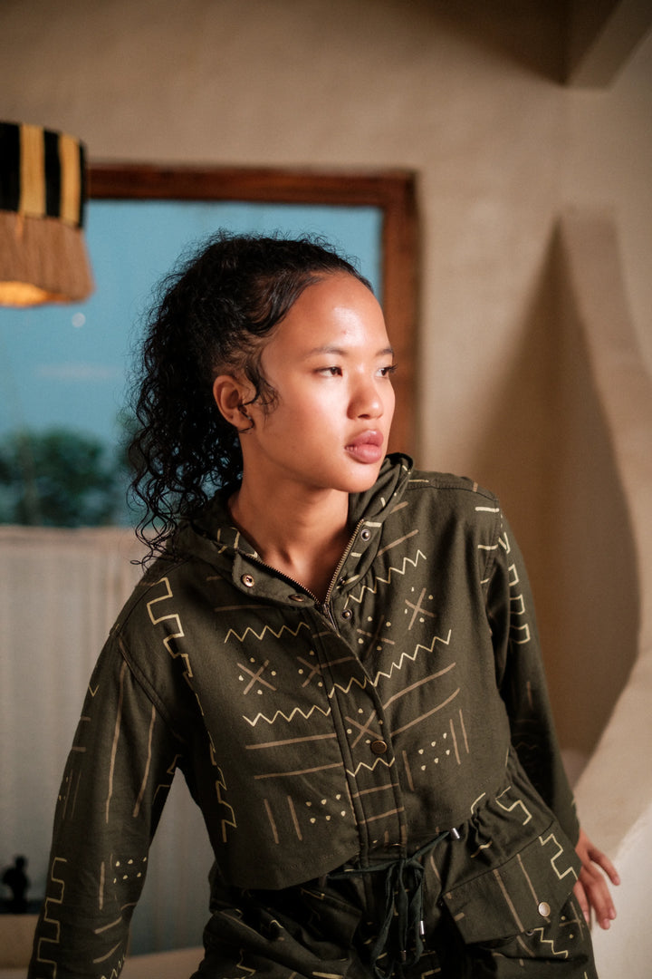 Bodrum utility jacket dress - Green