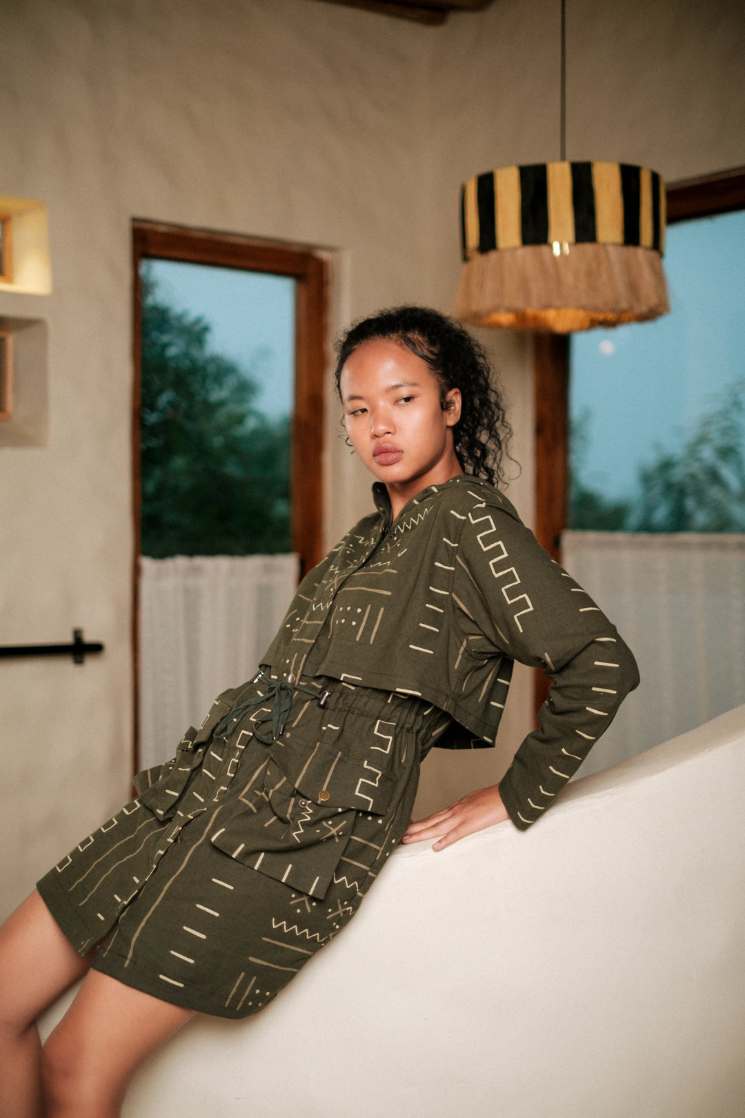 Bodrum utility jacket dress - Green