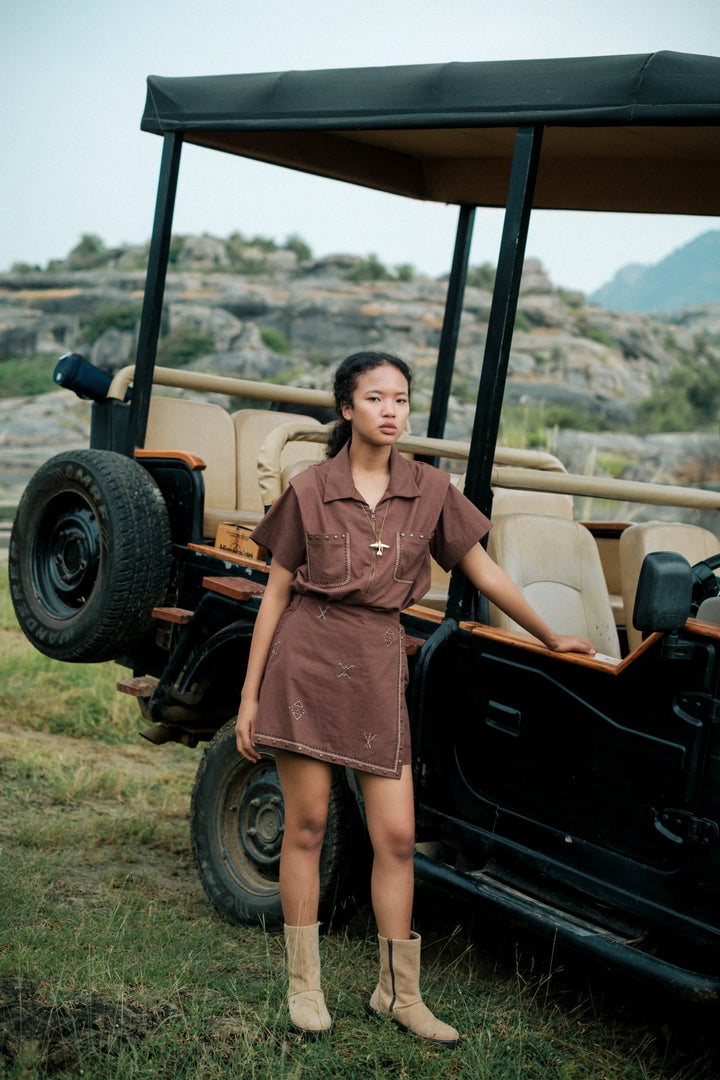 Corbett half sleeve emb shirt