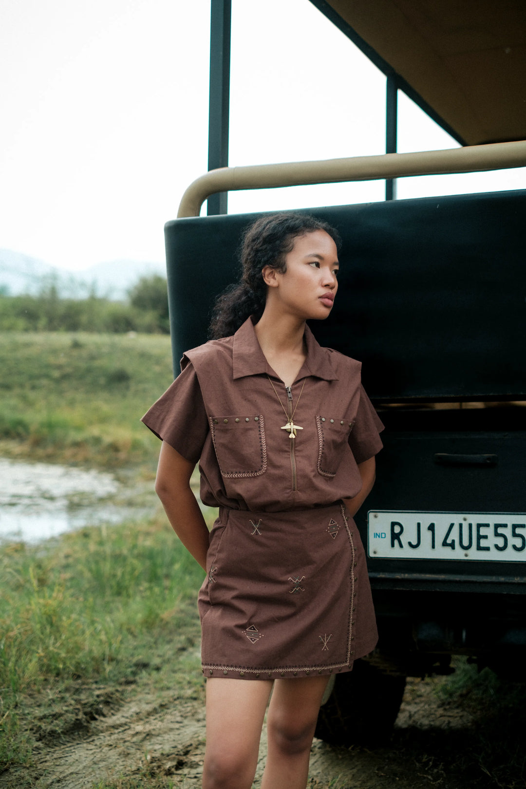 Corbett half sleeve emb shirt