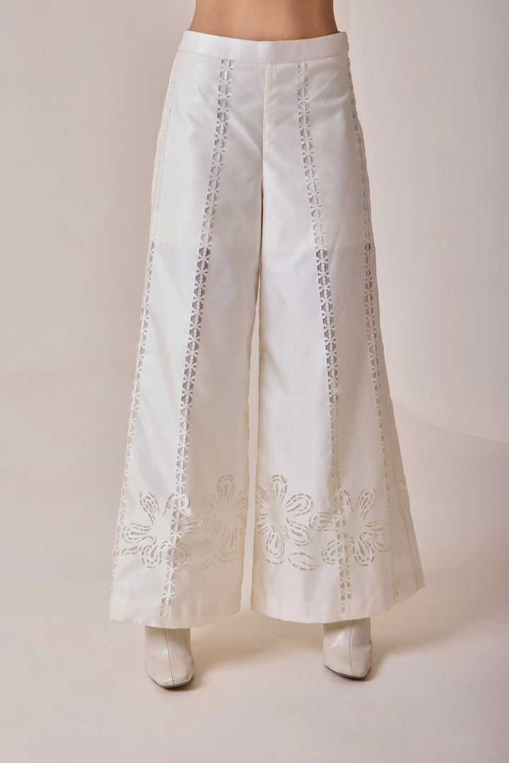 Pearl Cut-Work Pants